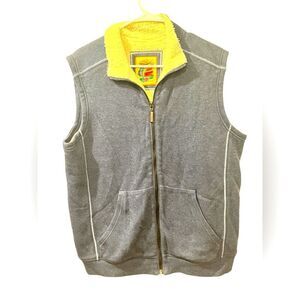 TOMMY BAHAMA US Men’s sz M Blue Cotton Sweater Knit Sherpa Lined Zip Vest Jacket